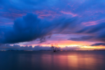 Scene of beautiful sunrise in the morning.