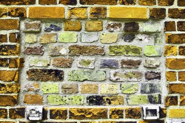Beautiful aged and weathered yellow bricks walls found all over europe in high resolution