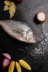fresh fish and vegetables