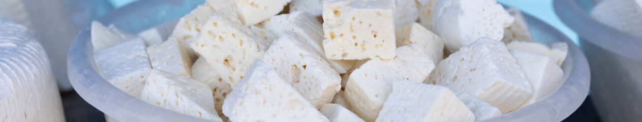 Cheeses as background and texture