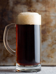 Glass mug Belgian dark beer ale