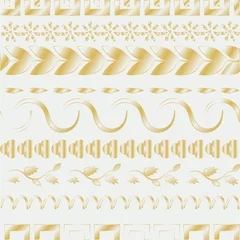 Foto auf Alu-Dibond Golden waves pattern print background design version © Doeke