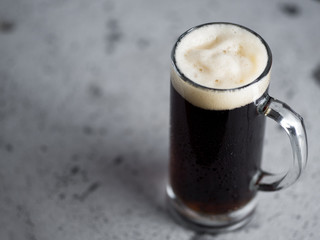 Glass mug Belgian dark beer ale