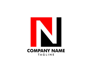 Initial Letter N Logo Template Design