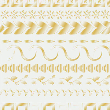 Golden waves pattern print background design version