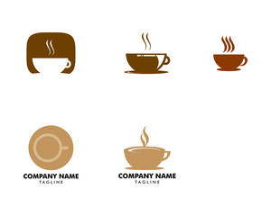 Set of Coffee Shop Logo Icon Template Design Vector Illustration