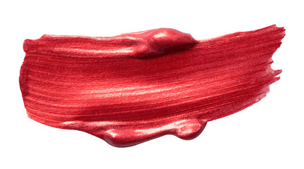 Fototapeta premium Vector red metallic texture isolated on white - paint banner for Your design