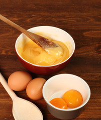 Mayonnaise before adding vinegar. Making Mayonnaise. Series.