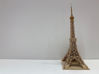Tower made of paper small scale 