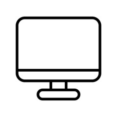 LCD Vector Icon White Background