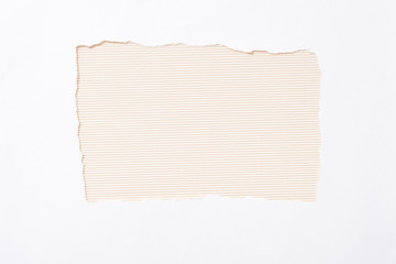 Fototapeta premium beige striped colorful background in white torn paper hole