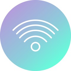Wifi Signals Vector Icon White Background
