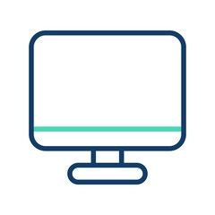 LCD Vector Icon White Background