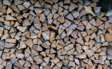 large logs for winter of various sizes