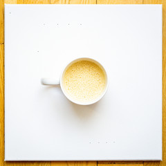 cup of coffee on white background