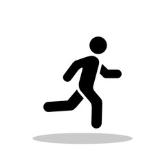 Fototapeta na wymiar Man running icon in flat style. Running symbol for your web site design, logo, app, UI Vector EPS 10.
