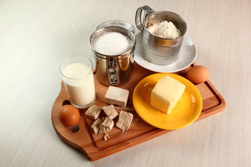 Ingredients to Make Yeast Dough (Leaven). Making Poppy Seed Snail. Sweet Roll Bun.