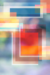 Fototapeta premium Abstract background with bold colors and graphic elements. Glowing backdrop, space for text