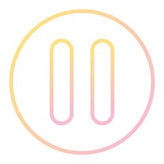 Pause Vector Icon White Background