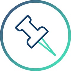 Thumb Pin Vector Icon White Background