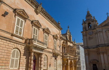 Fototapeta na wymiar the fort of Mdina in Malta 