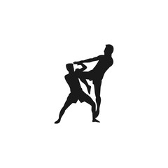 kick boxing Sport Silhouettes Activity, art vector design