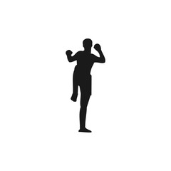Fototapeta na wymiar kick boxing Sport Silhouettes Activity, art vector design