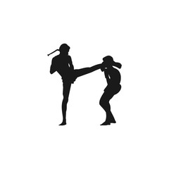 kick boxing Sport Silhouettes Activity, art vector design