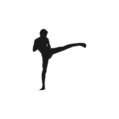 kick boxing Sport Silhouettes Activity, art vector design