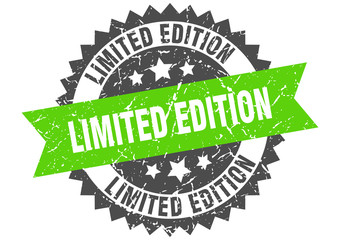 limited edition grunge stamp with green band. limited edition
