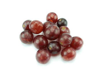 fresh grapes on a white background