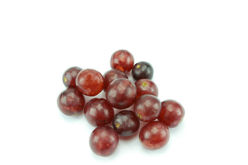 fresh grapes on a white background