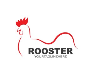 rooster logo vector illustration template