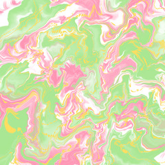 Abstract liquid acrylic background, pale pink, mint green and white swirl texture