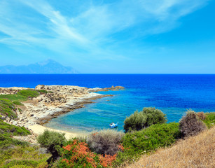 Summer sea coast (Sithonia, Greece).