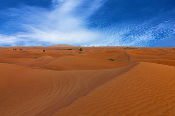Sand desert dunes landscape view
