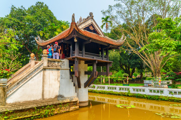 Awesome view of the One Pillar Pagoda, Hanoi, Vietnam
