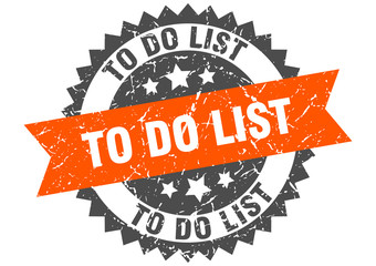 to do list grunge stamp with orange band. to do list