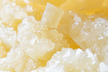 Amazing closeup view of traditional Persian crystallized sugar