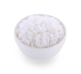 rice bowl on white background