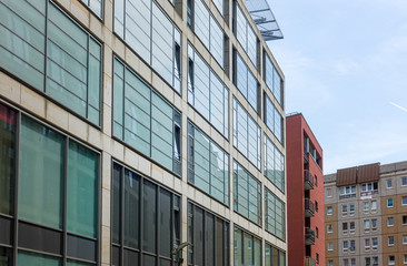 DRESDEN, GERMANY - July 23, 2017: Street view of Modern architecture in  Dresden, Germany