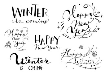 冬のレタリング素材セット