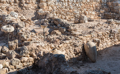 Archaeological excavations of storage facilities of the Ancient Shiloh archaeological site in...