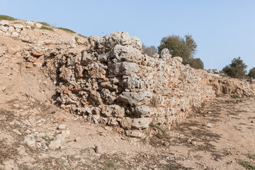 Archaeological excavations of the Ancient Shiloh archaeological site in Samaria region in Benjamin...
