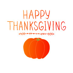 Thanksgiving day vector. Hand drawn vector pumpkin traditional design celebration. Autumn pumpkin. Design Thanksgiving template