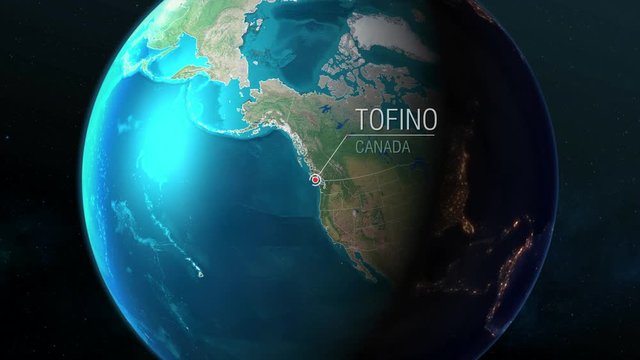 Canada - Tofino - Zooming from space to earth