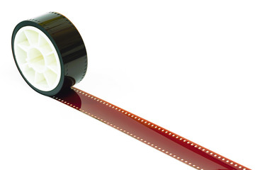 film 35mm close-up abstract on white background