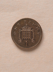 1 penny coin, United Kingdom