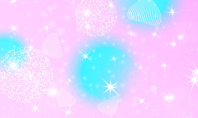 Unicorn rainbow. Fluid shapes composition.