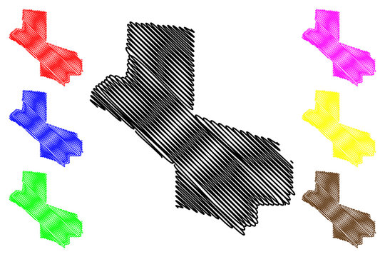Hela Province (Independent State of Papua New Guinea, PNG, Provinces of Papua New Guinea) map vector illustration, scribble sketch Hela map....